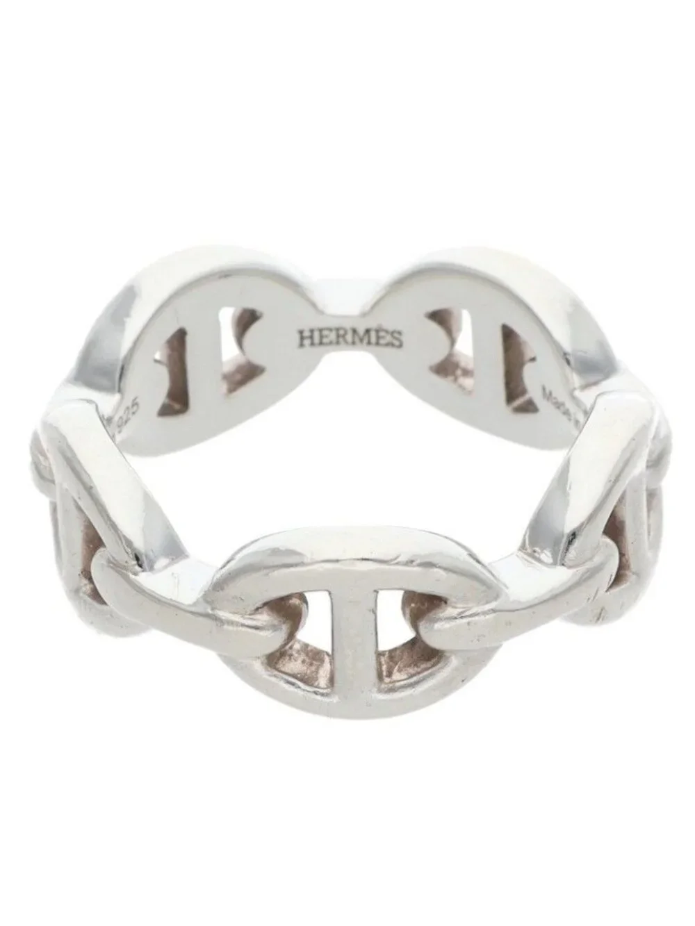 Hermes Chaine D'ancre Enchainee PM Silver Ring